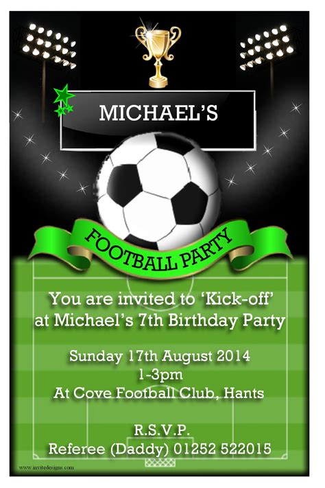 football birthday invitation|free printable football invitations.